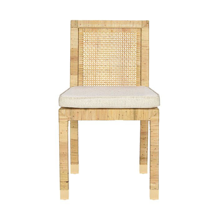 Amara Cream Contract-Grade Linen Dining Chair - Home And Beyond