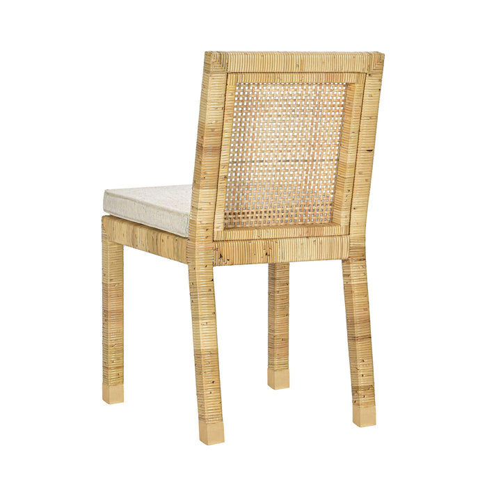 Amara Cream Contract-Grade Linen Dining Chair - Home And Beyond