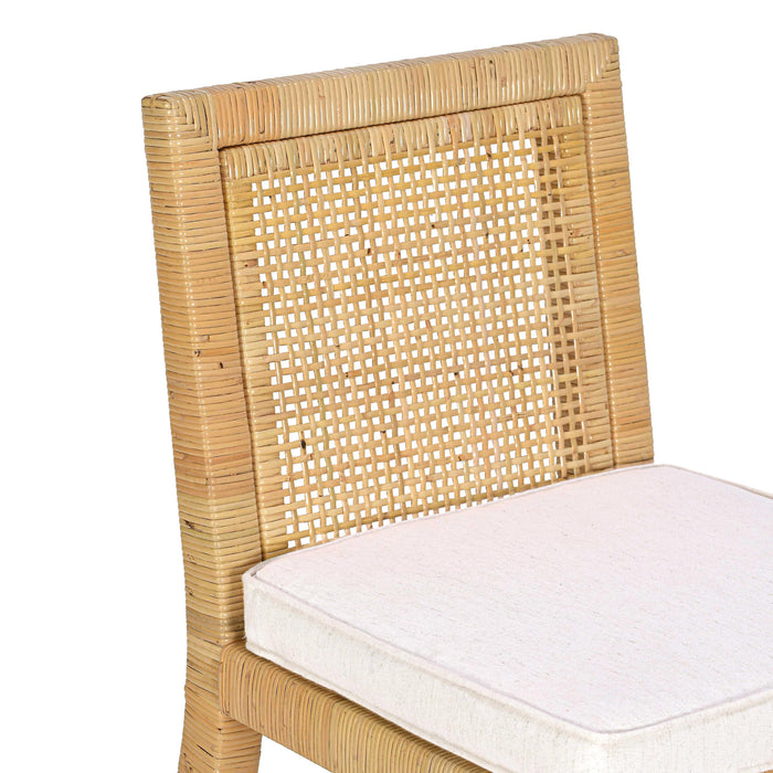 Amara Cream Contract-Grade Linen Dining Chair - Home And Beyond