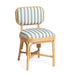 Dorine Striped Performance Linen &amp; Rattan Dining Chair - Home And Beyond