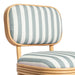 Dorine Striped Performance Linen &amp; Rattan Dining Chair - Home And Beyond