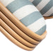 Dorine Striped Performance Linen &amp; Rattan Dining Chair - Home And Beyond