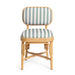 Dorine Striped Performance Linen &amp; Rattan Dining Chair - Home And Beyond