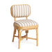 Dorine Striped Performance Linen &amp; Rattan Dining Chair - Home And Beyond