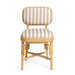 Dorine Striped Performance Linen &amp; Rattan Dining Chair - Home And Beyond