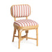 Dorine Striped Performance Linen &amp; Rattan Dining Chair - Home And Beyond