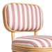 Dorine Striped Performance Linen &amp; Rattan Dining Chair - Home And Beyond