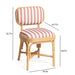 Dorine Striped Performance Linen &amp; Rattan Dining Chair - Home And Beyond