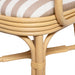 Dorine Striped Performance Linen &amp; Rattan Dining Armchair - Home And Beyond