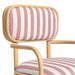 Dorine Striped Performance Linen &amp; Rattan Dining Armchair - Home And Beyond