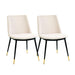 Evora Cream Velvet Chair - Gold Legs Set of 2 image