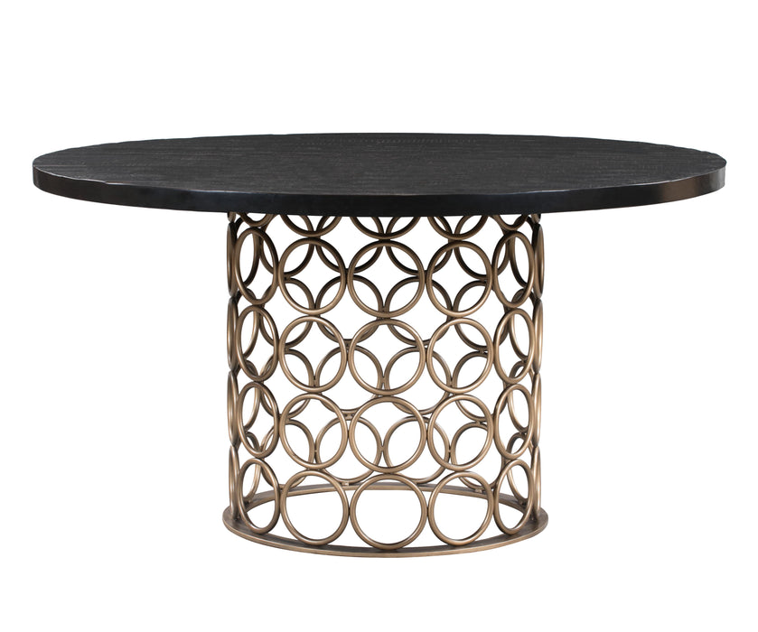 Valentina Brass Round Dining Table - UK - Home And Beyond