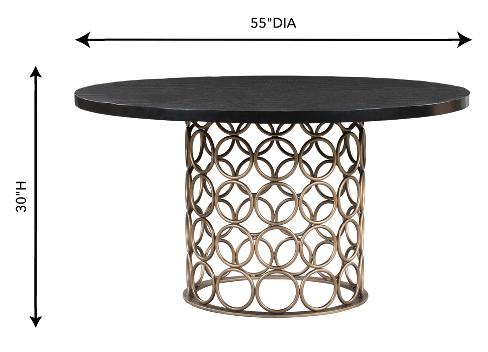 Valentina Brass Round Dining Table - UK - Home And Beyond