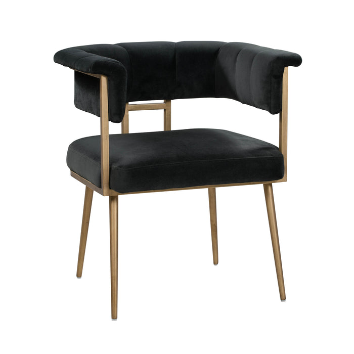 Astrid Grey Velvet Chair - UK - Home And Beyond