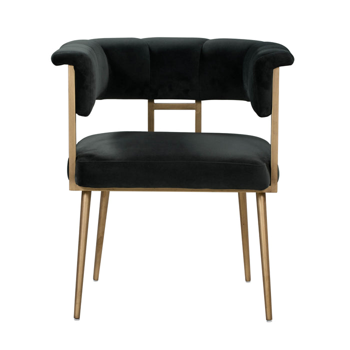 Astrid Grey Velvet Chair - UK - Home And Beyond