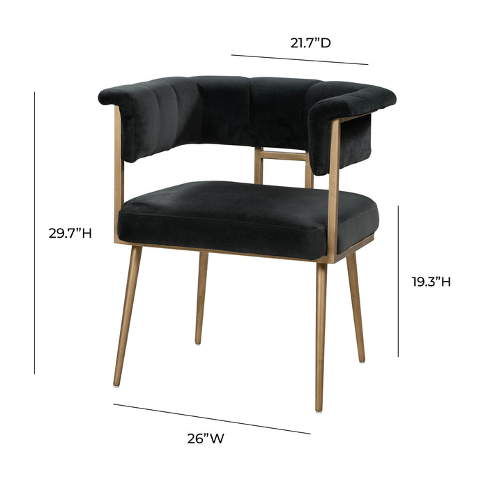 Astrid Grey Velvet Chair - UK - Home And Beyond