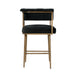 Astrid Grey Velvet Counter Stool - UK - Home And Beyond