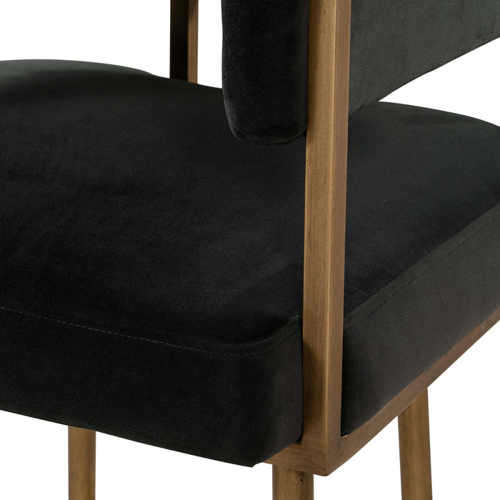 Astrid Grey Velvet Counter Stool - UK - Home And Beyond