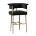 Astrid Grey Velvet Bar Stool - UK - Home And Beyond