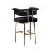 Astrid Grey Velvet Bar Stool - UK - Home And Beyond
