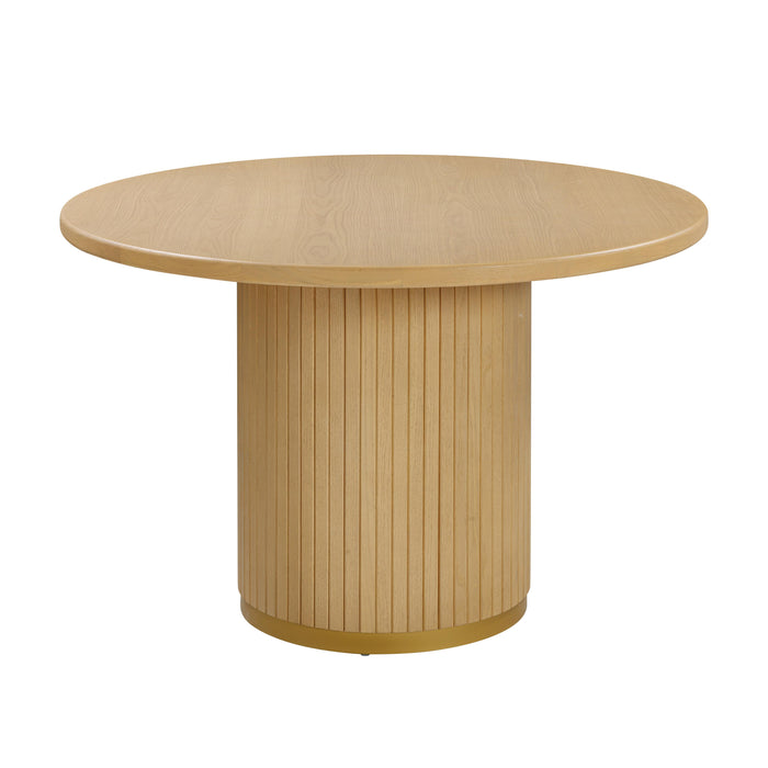 Chelsea Natural Oak Wood Round Dining Table - UK - Home And Beyond
