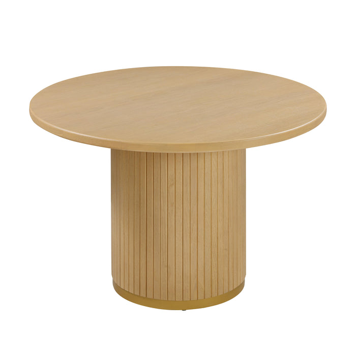 Chelsea Natural Oak Wood Round Dining Table - UK - Home And Beyond