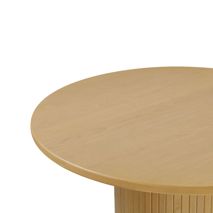 Chelsea Natural Oak Wood Round Dining Table - UK - Home And Beyond