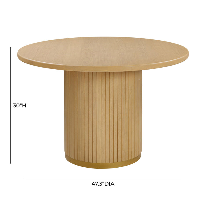 Chelsea Natural Oak Wood Round Dining Table - UK - Home And Beyond
