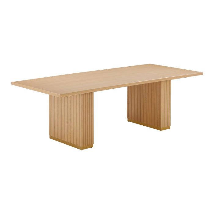 Chelsea Natural Oak Wood Rectangular Dining Table - UK - Home And Beyond