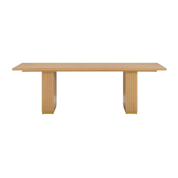 Chelsea Natural Oak Wood Rectangular Dining Table - UK - Home And Beyond