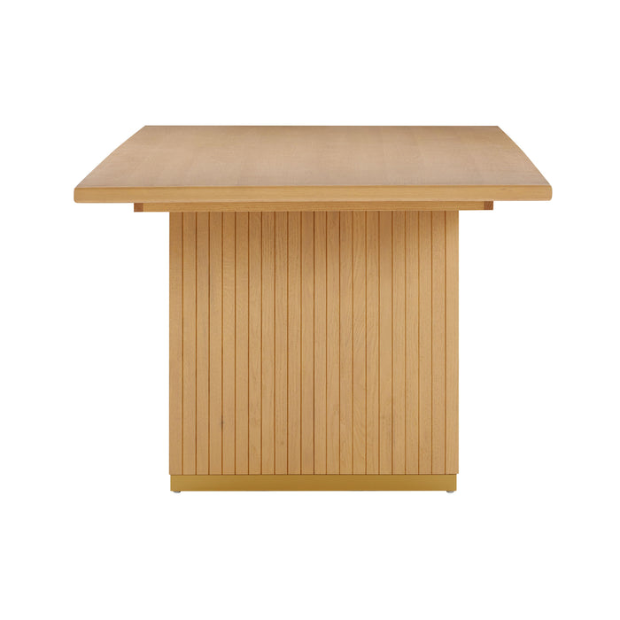 Chelsea Natural Oak Wood Rectangular Dining Table - UK - Home And Beyond