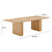 Chelsea Natural Oak Wood Rectangular Dining Table - UK - Home And Beyond