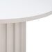 Kali 55 Inch White Round Dining Table - UK - Home And Beyond