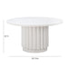 Kali 55 Inch White Round Dining Table - UK - Home And Beyond