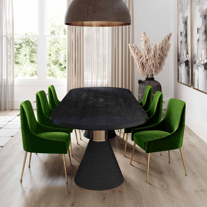 Beatrix Green Velvet Side Chair - UK - Home And Beyond