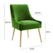 Beatrix Green Velvet Side Chair - UK - Home And Beyond