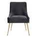 Beatrix Grey Velvet Side Chair - UK - Home And Beyond