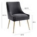 Beatrix Grey Velvet Side Chair - UK - Home And Beyond