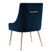 Beatrix Navy Velvet Side Chair - UK - Home And Beyond