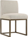 Haute Beige Linen Chair in Brass - UK - Home And Beyond