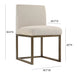 Haute Beige Linen Chair in Brass - UK - Home And Beyond