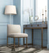Haute Beige Linen Chair in Brass - UK - Home And Beyond