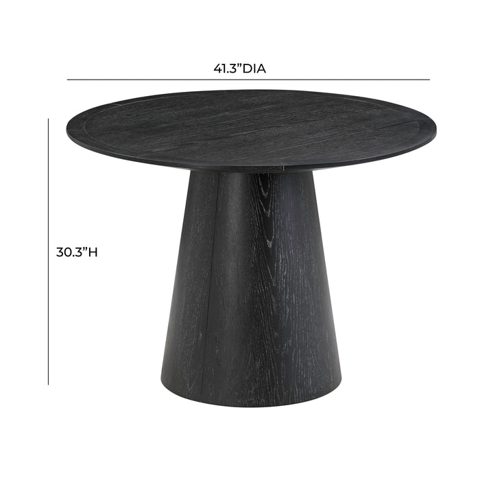 Sahara Black Oak Round Dining Table - UK - Home And Beyond