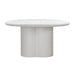 Elika White Faux Plaster Round Dining Table - UK - Home And Beyond