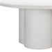 Elika White Faux Plaster Round Dining Table - UK - Home And Beyond