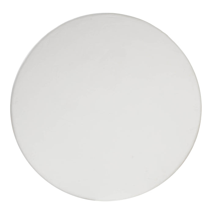 Elika White Faux Plaster Round Dining Table - UK - Home And Beyond