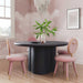 Elika Black Faux Plaster Round Dining Table - UK - Home And Beyond