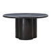 Elika Black Faux Plaster Round Dining Table - UK - Home And Beyond