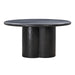 Elika Black Faux Plaster Round Dining Table - UK - Home And Beyond