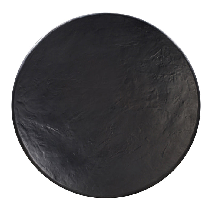 Elika Black Faux Plaster Round Dining Table - UK - Home And Beyond